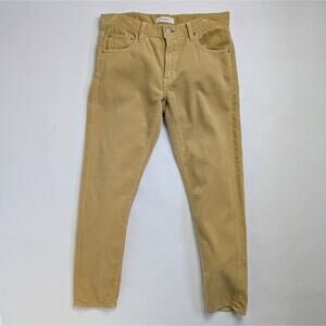 MOUSSY VINTAGE Ailey Corduroy Pants 27 Slim Ankle Tan Khaki Japan Cotton